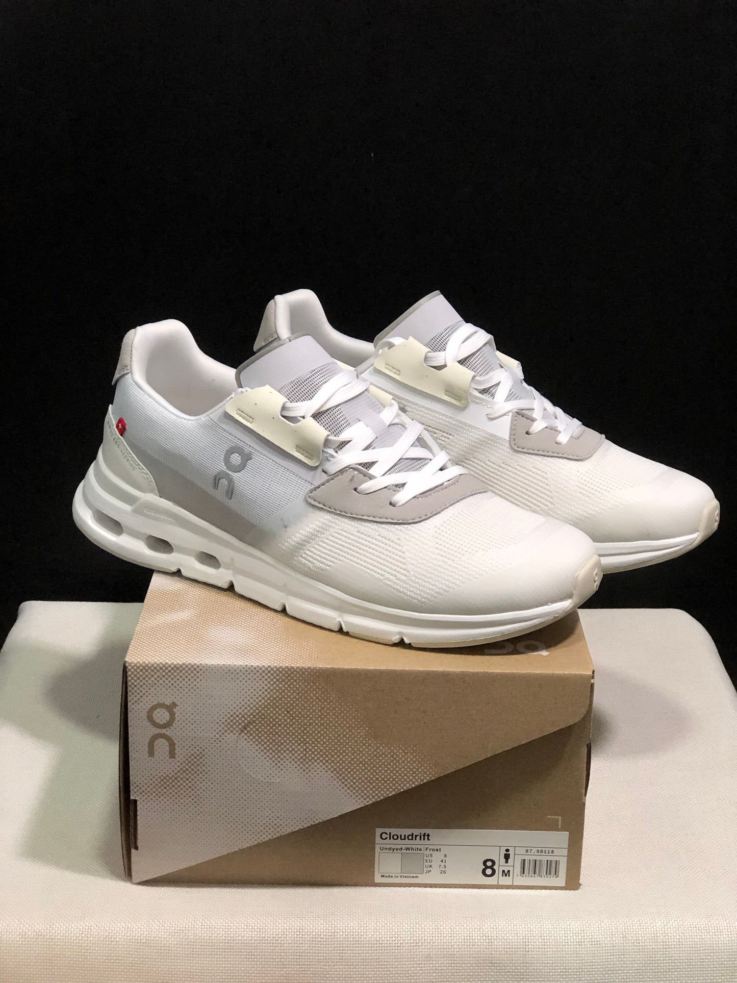 On Running Cloudrift Comfortable And Versatile Sports Casual Shoes Light Grey/Ivory White