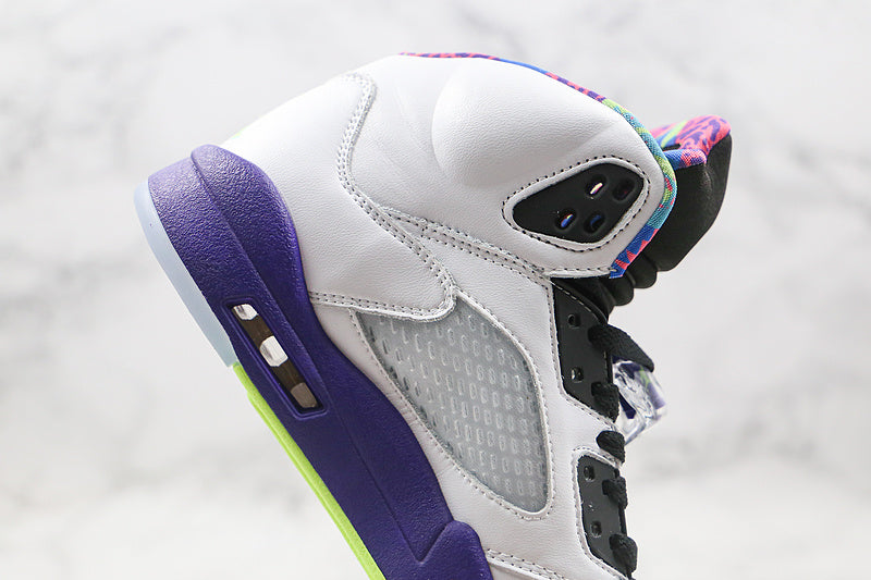 Nike Air Jordan 5 Retro Alternate Bel-Air White Purple Green Sneakers