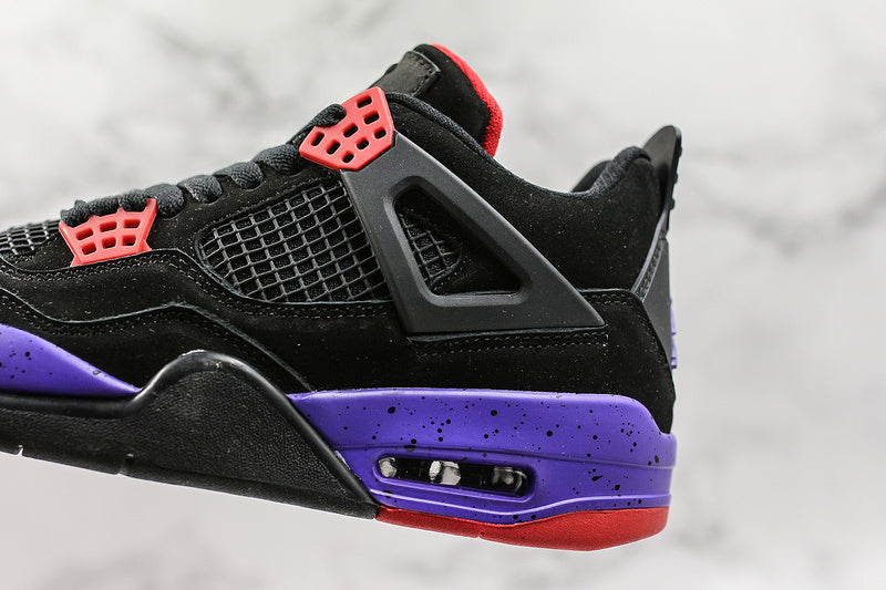 Nike Air Jordan 4 Retro NRG Raptors Black Court Purple Red Sneakers