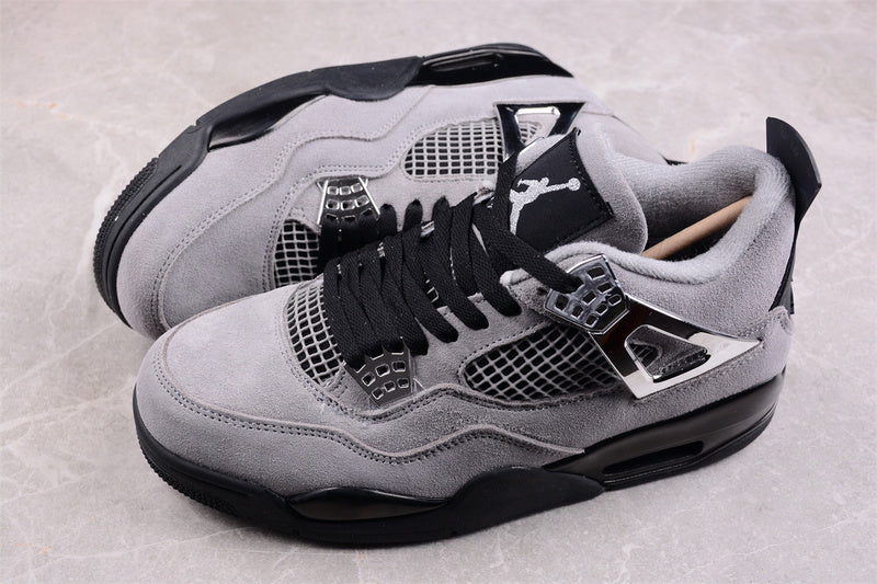 Nike Air Jordan 4 Retro LightI Iron Ore Sail Neutral Grey Black Sole Sneakers