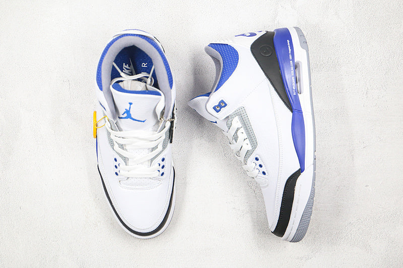 Nike Air Jordan 3 Retro SP Fragment Design Hiroshi Fujiwara Lightning Joint Edition White Blue Sneakers