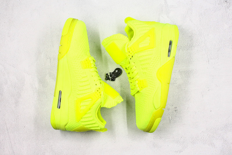 Nike Air Jordan 4 Retro Flyknit Volt Yellow Sneakers