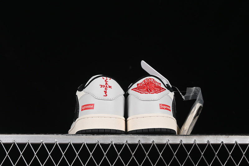 Nike Air Jordan 1 Low Supreme Travis Scott Fragment Design OG SP Black White Grey Sneakers