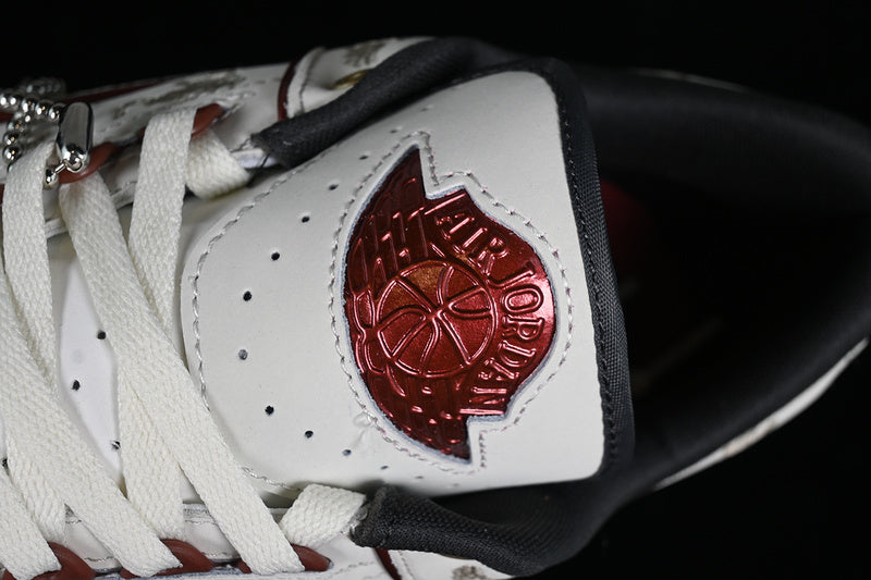Nike Air Jordan 2 Retro Low Year Of Dragon Sail Cedar Dark Smoke Grey Dark Red Shoe Sole Sneakers