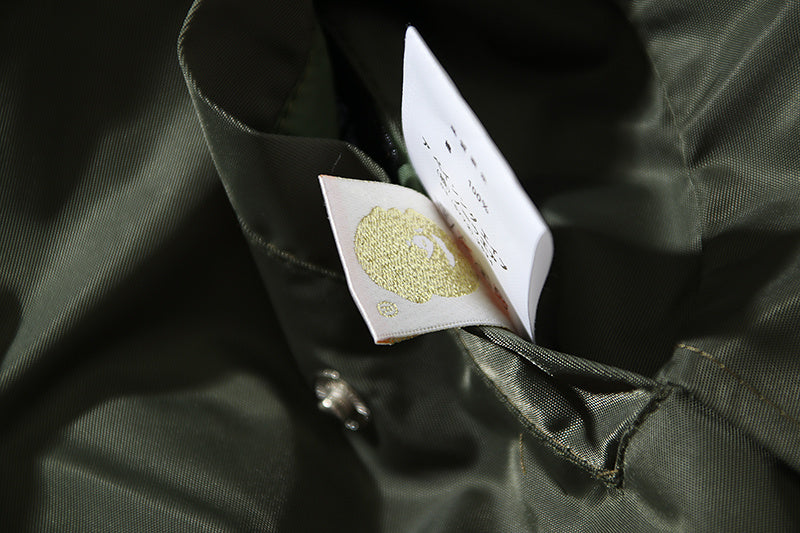 A Bathing Ape Shark-headed Military Style Double-sided Desert Camouflage Jacket