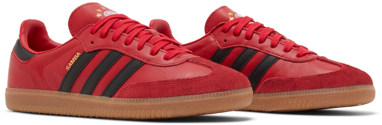 FC Bayern Munich Adidas Samba Team Power Red Black HQ7031 Lifestyle Shoes