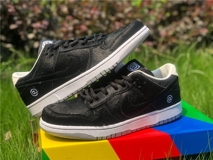 Nike SB Dunk Low Medicom Toy 2020 Pony Hair Black Sneakers