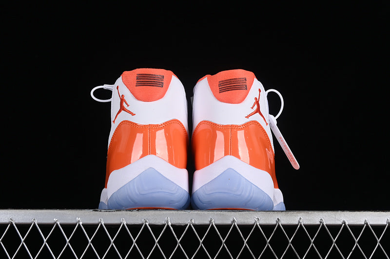 Nike Air Jordan 11 Retro Mid White Orange Sneakers