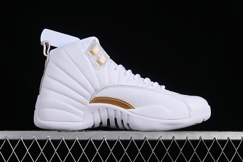 Nike Air Jordan 12 Retro Phantom Metallic Gold White Sneakers