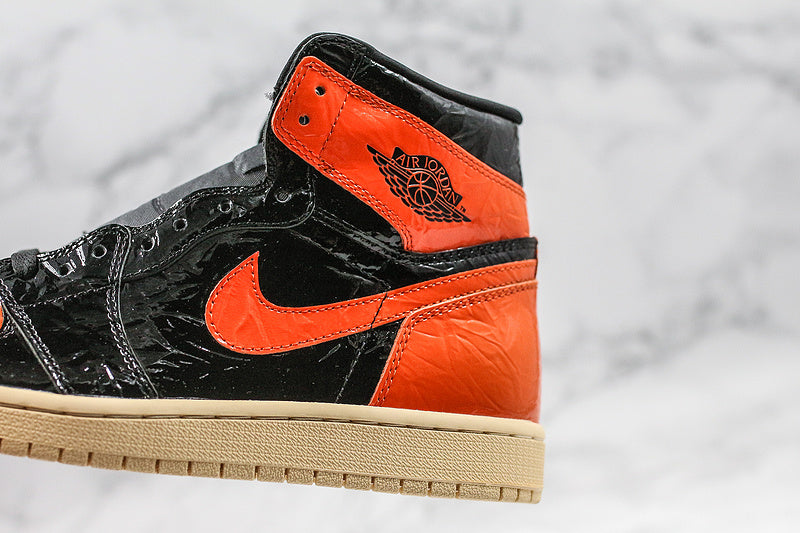 Nike Air Jordan 1 Retro OG High Shattered Backboard 3.0 Black Orange Sneakers