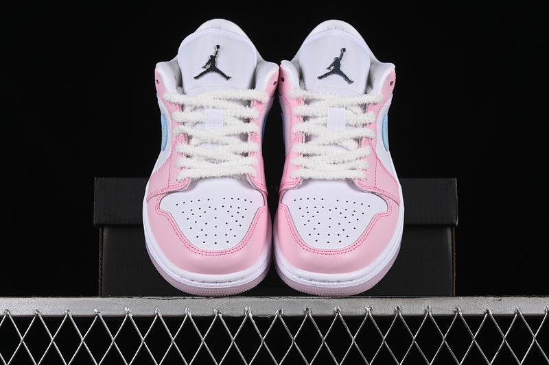 Nike Air Jordan 1 Low Se White Pink Foam Glacier Blue Sneakers