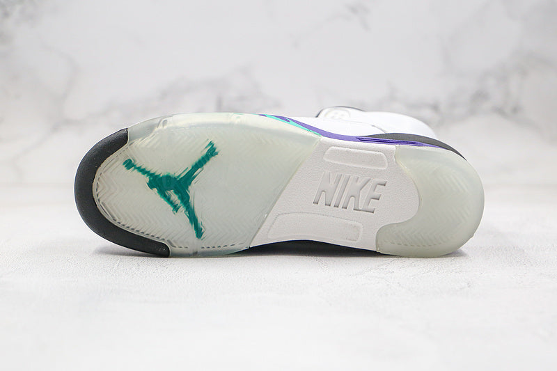 Nike Air Jordan 5 Retro White Grape Purple Sneakers