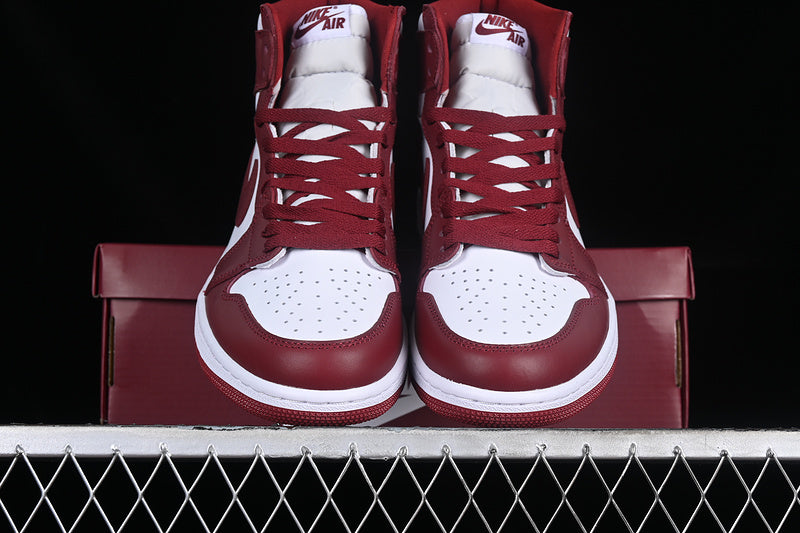 Nike Air Jordan 1 Retro High Dune Red White Sneakers