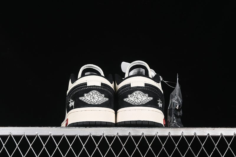 Nike Air Jordan 1 Low Supreme Black White Sneakers
