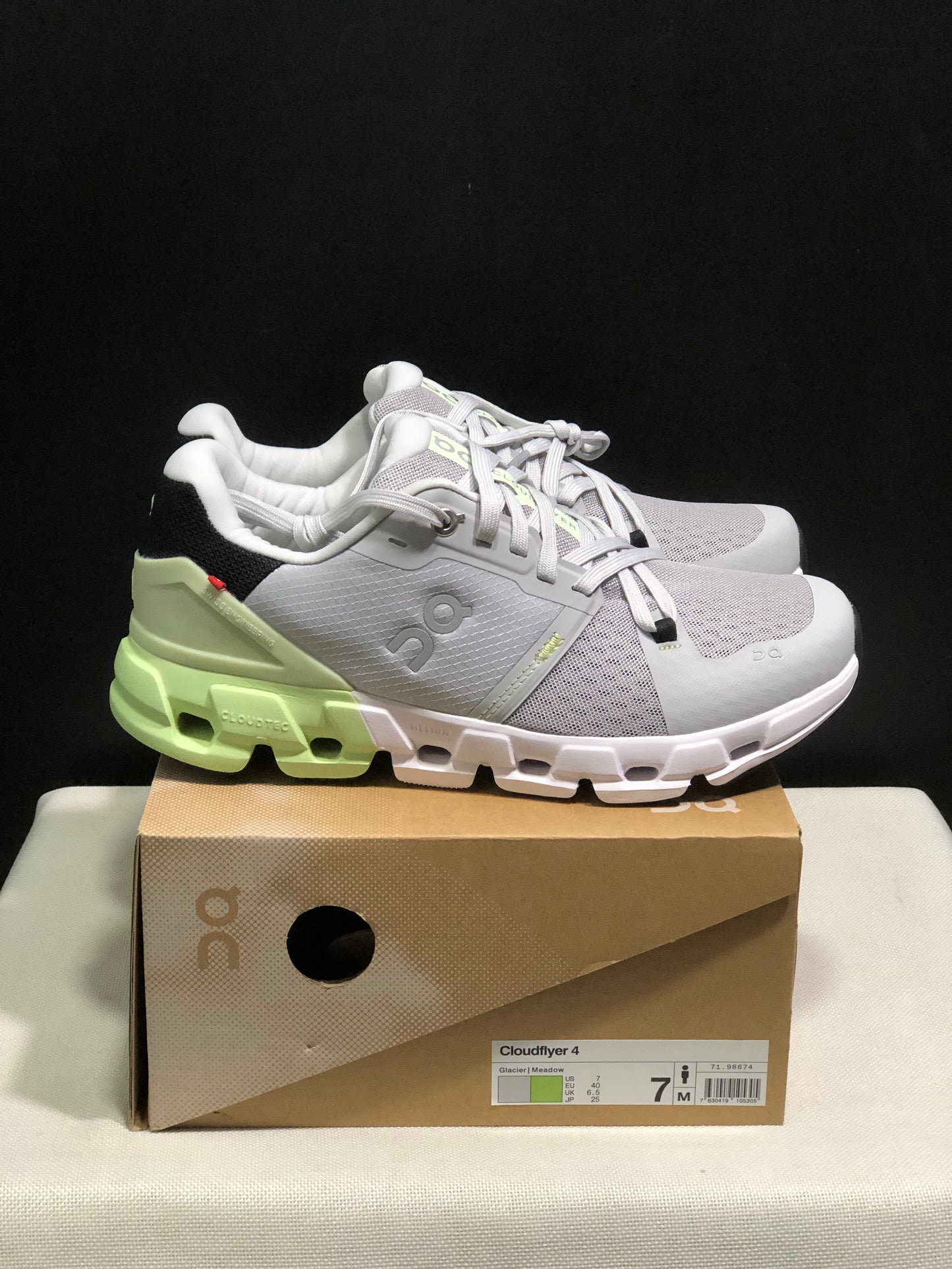 On Running Cloudflow 4 Shock-Absorbing And Wear-Resistant Running Shoes Glacler/Meadow