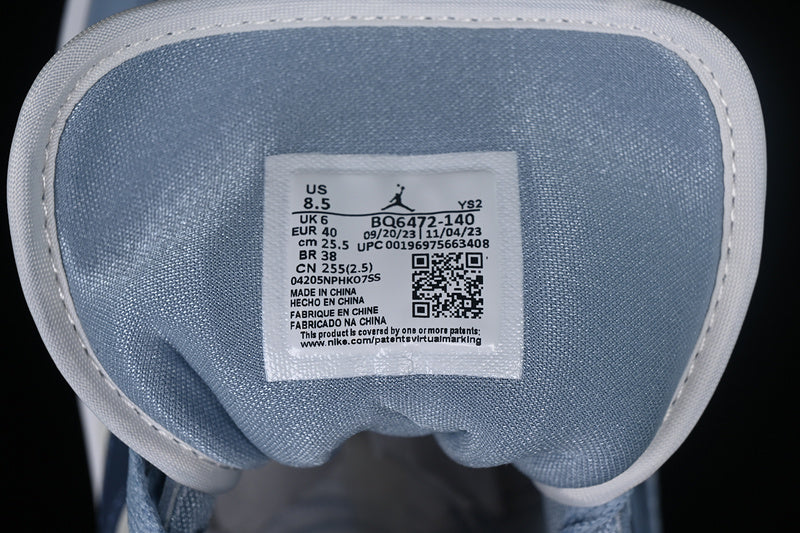 Nike Air Jordan 1 Mid White Blue Sneakers