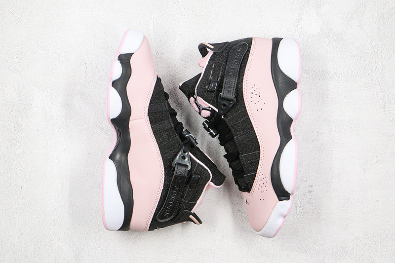 Nike Air Jordan 6 Rings Dusty Pink Foam White Black Sneakers