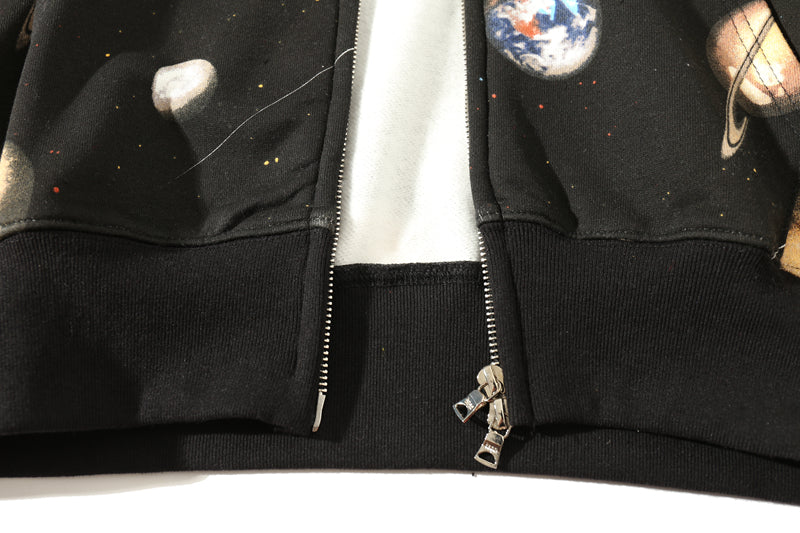A Bathing Ape BAPE Shark Head Planet Limited Edition Hoodie Black
