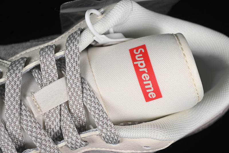 Nike Air Jordan 1 Low Supreme Beige Grey Sneakers