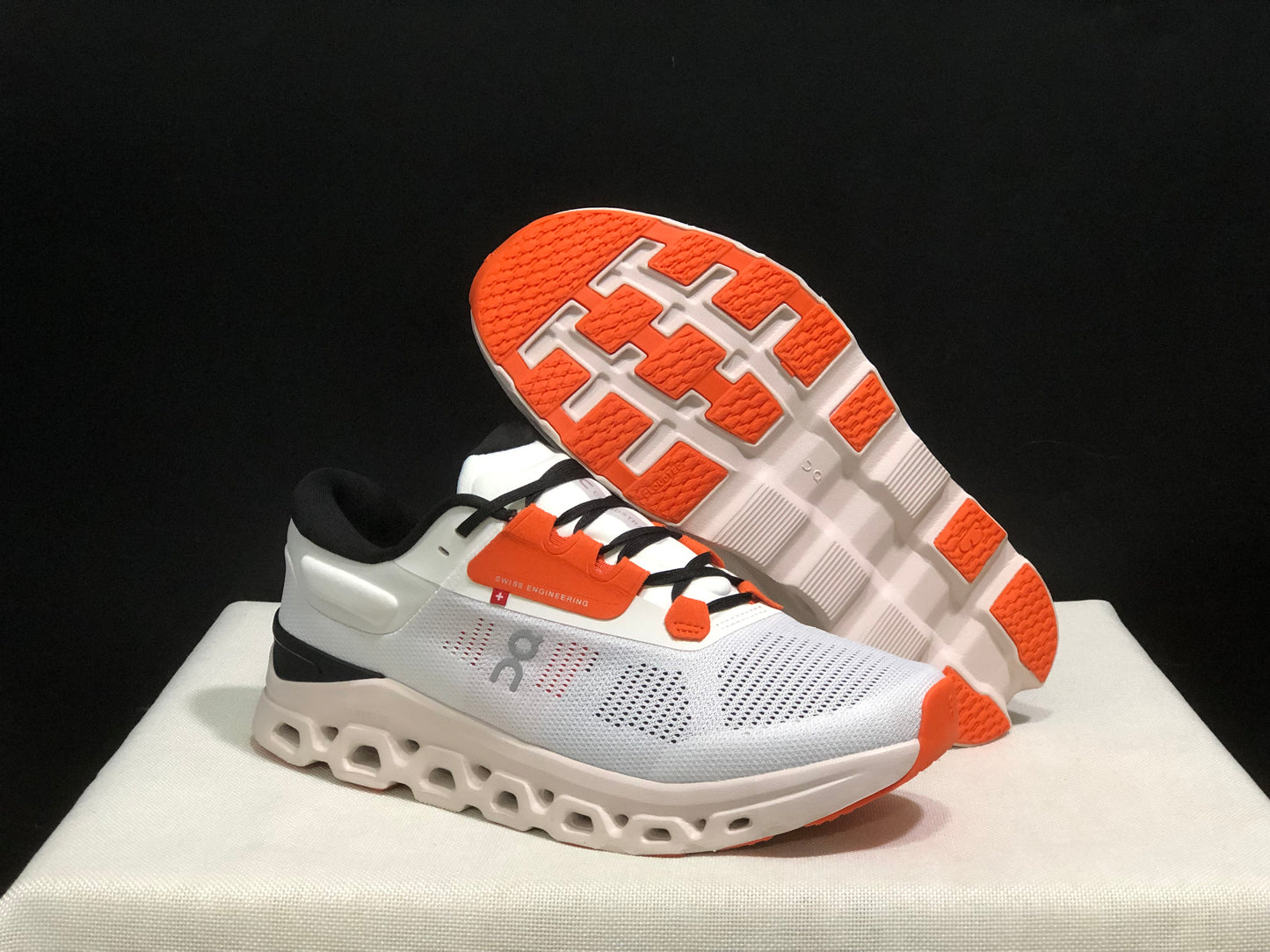 On Running Cloudstratus 3 Anti-Slip Running Shoes Light Grey/Orange