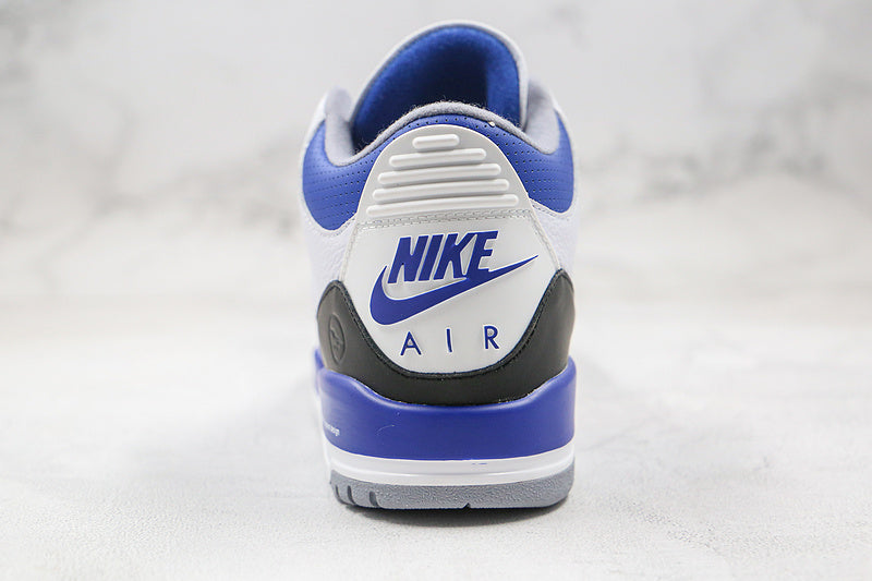 Nike Air Jordan 3 Retro SP Fragment Design Hiroshi Fujiwara Lightning Joint Edition White Blue Sneakers