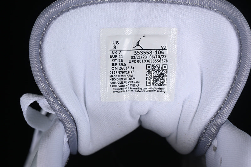 Nike Air Jordan 1 Grey White Sneakers