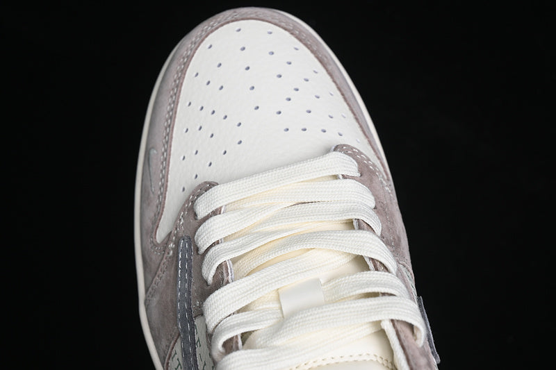 Travis Scott Fragment Design Nike Air Jordan 1 Low OG SP Grey White Light Brown Sneakers