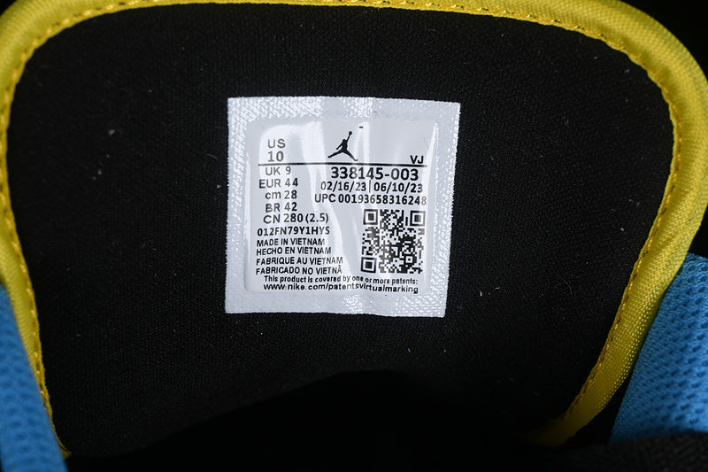 Nike Air Jordan 1 Low Yellow Blue Black Sneakers