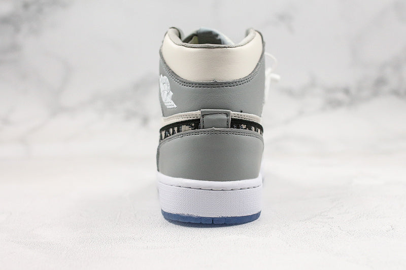Nike Air Jordan 1 High-top Wolf Grey Sneakers Dior Joint Edition