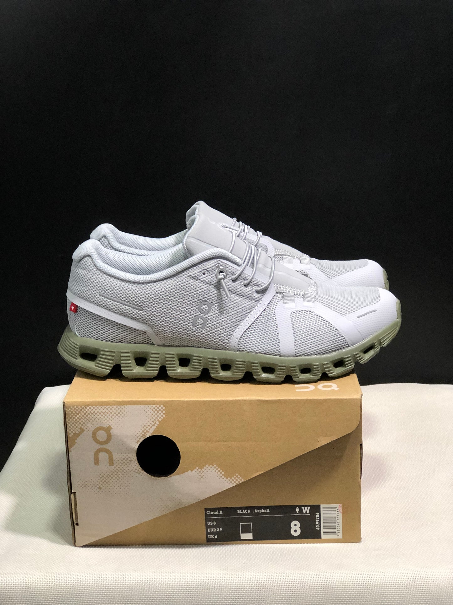 On Running Cloudstratus Breathable Support Running Shoes Light Grey/Green