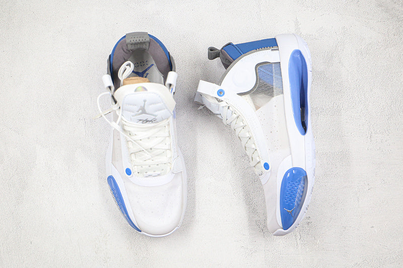 Nike Air Jordan 34 White Navy Sneakers