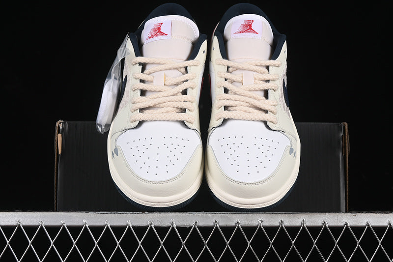 Nike Air Jordan 1 Low Aegean Storm Pale White Sneakers