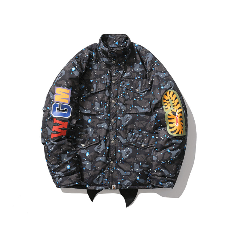 A Bathing Ape Big Shark Head Star Padded Jacket