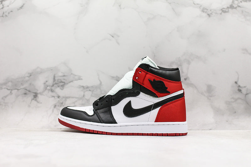 Nike Air Jordan 1 Retro High Satin Black Toe Sneakers
