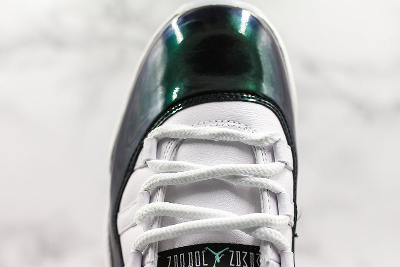 Nike Air Jordan 11 Retro Low Emerald Easter 2018 Black White Sneakers