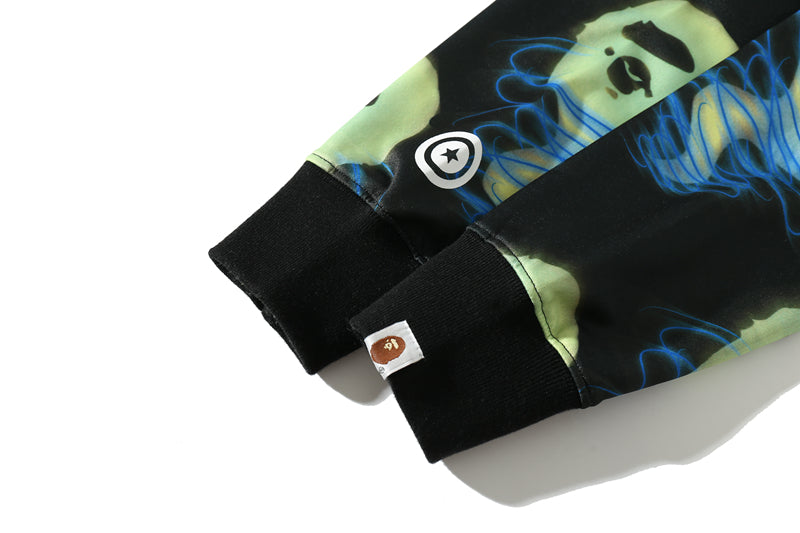 A Bathing Ape BAPE Ape-Man Head Storm Hoodie Black