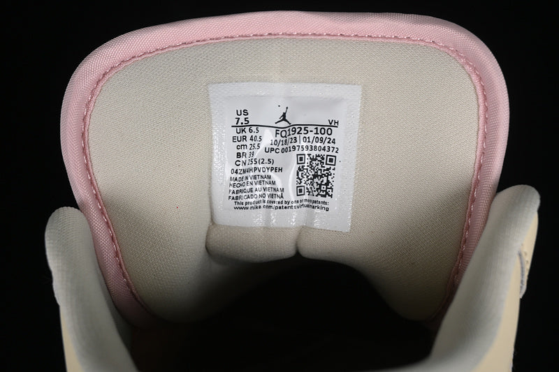 Nike Air Jordan1 Low Creamy White Pink Sneakers