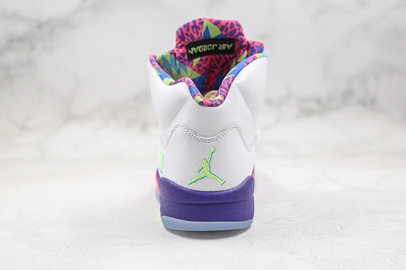 Nike Air Jordan 5 Retro Alternate Bel-Air White Purple Green Sneakers