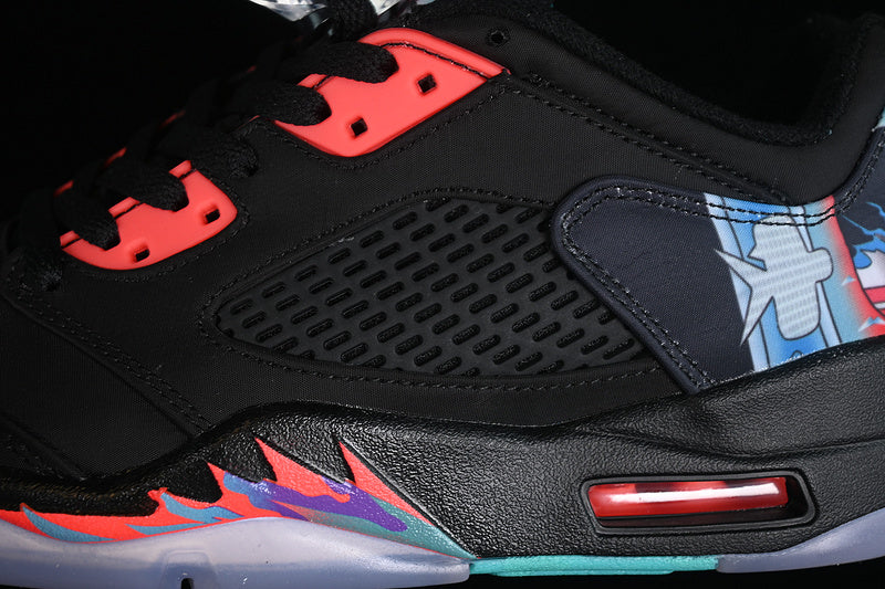 Nike Air Jordan 5 Retro Low Bright Red Blue Black Sneakers