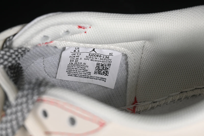 Nike Air Jordan 1 Low Travis Scott Fragment Design OG SP Beige Red Grey Sneakers