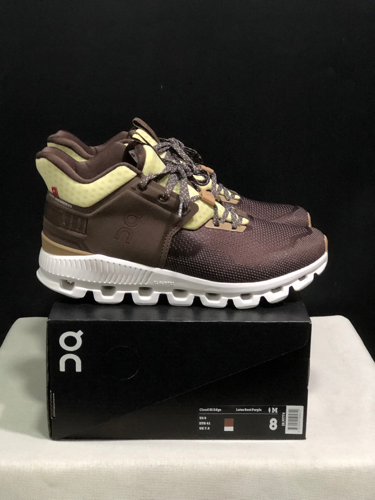 On Running Cloud Hi Edge Dark Brown Outdoor Training Running Shoes
