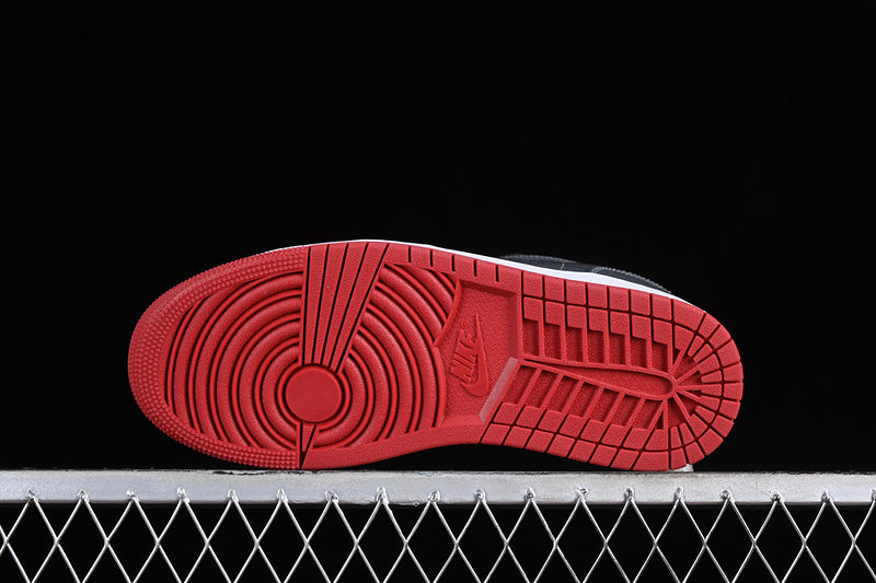 Nike Air Jordan 1 Low Retro Red Sole Black Dark Grey Sneakers