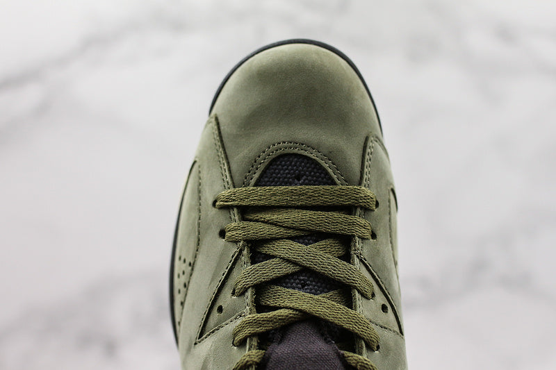 Nike Air Jordan 6 Retro Travis Scott Olive Khaki Green Sneakers