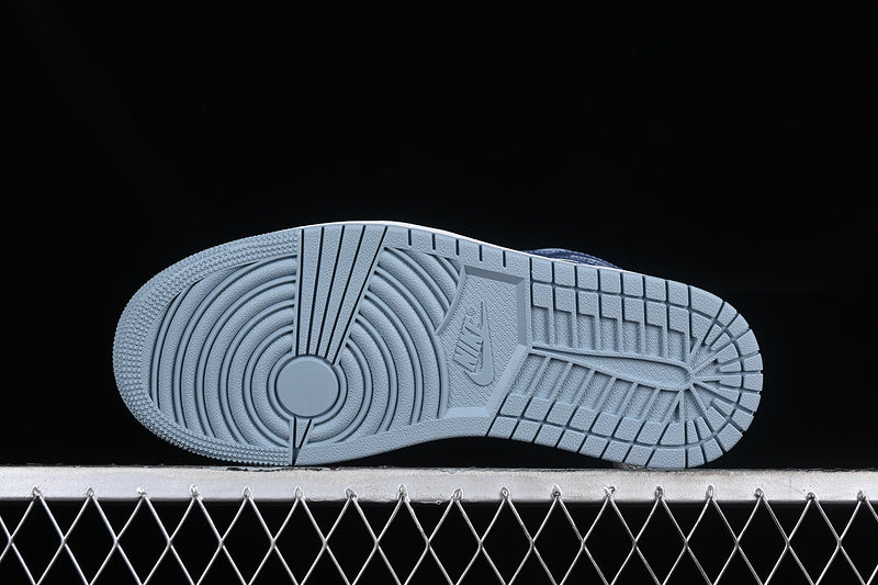 Nike Air Jordan 1 Mid White Blue Sneakers