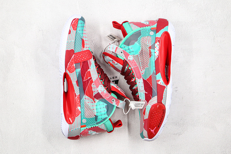 Nike Air Jordan 34 Red Multicolour Sneakers