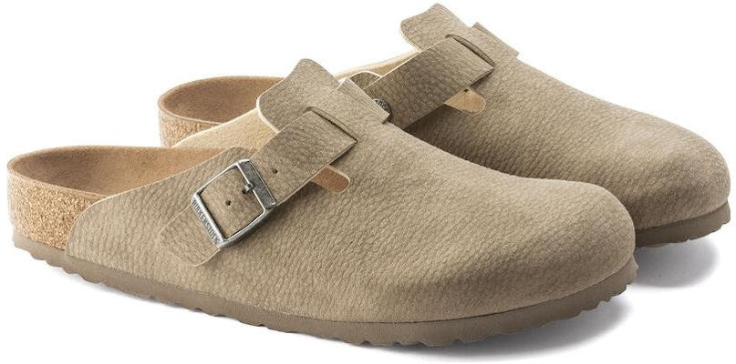 Birkenstock Boston 1023507 Synthetik Narrow Fit Desert Gray Covered-Toe Slippers