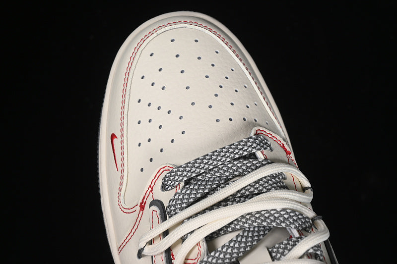 Nike Air Jordan 1 Low Travis Scott Fragment Design OG SP Beige Red Grey Sneakers