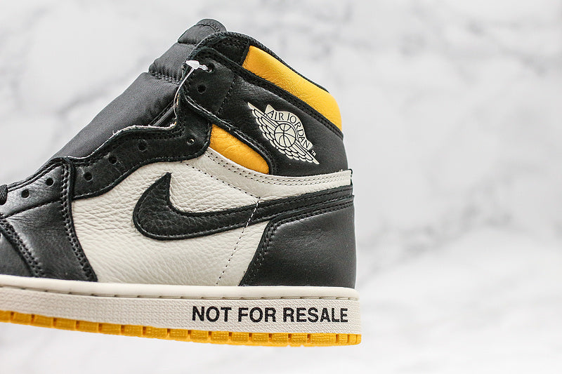 Nike Air Jordan 1 Retro NRG High Black White Yellow Sneakers