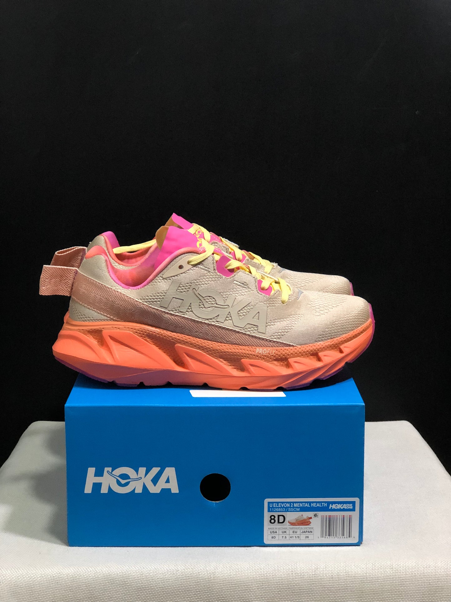 Hoka One One Elevon 2 Anti-slip Wear-resistant Running Shoes Sneakers Beige