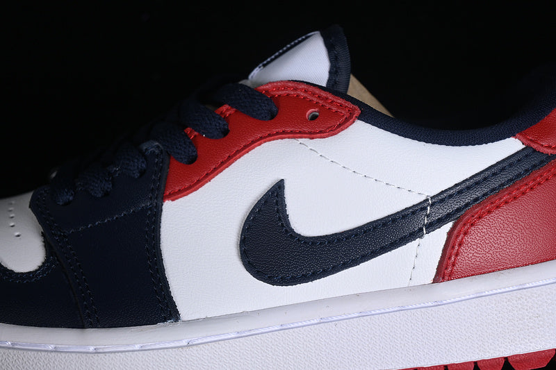 Nike Air Jordan 1 Low Golf USA White Obsidian Varsity Red Sneakers
